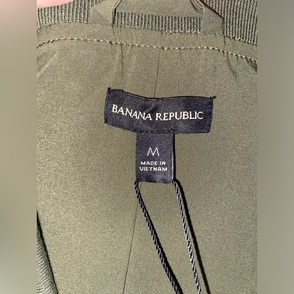 Banana Republic Bomber zip up soft fall Jacket olive green - Picture 6 of 6